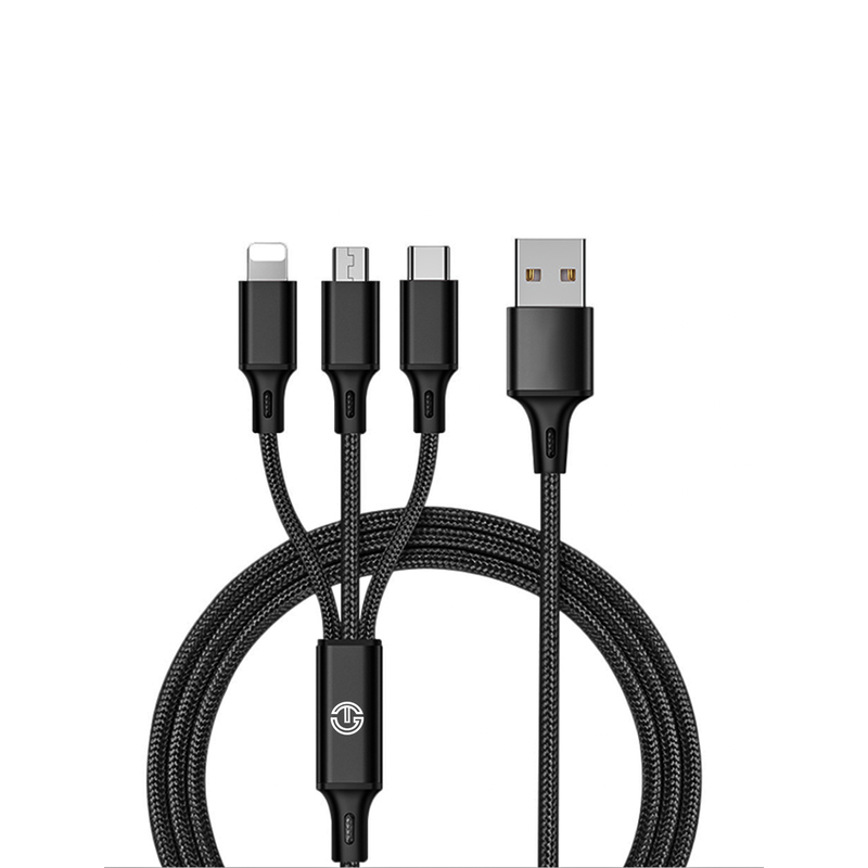 J-Go Tech 3 in 1 Charging Cable USB C / Micro USB / Lightning by J-Go Tech